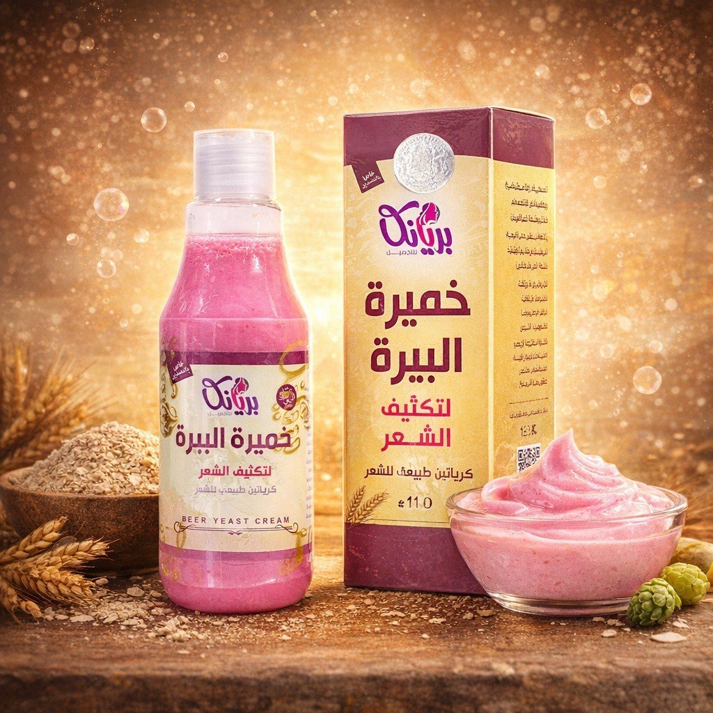 كريم خميرة البيرة لتكثيف الشعر